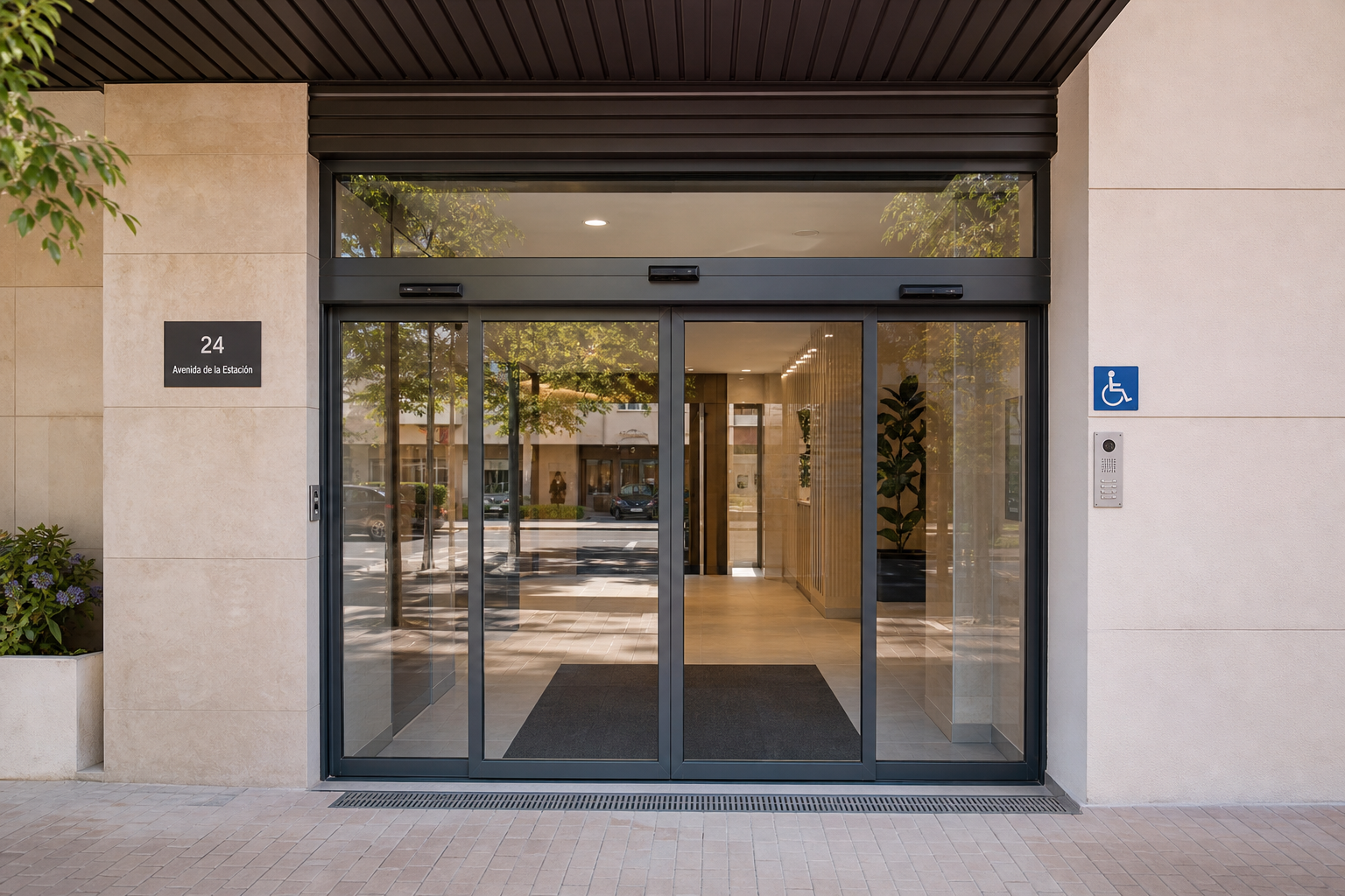 Puerta automática de portal - accesibilidad ISAR Reformas