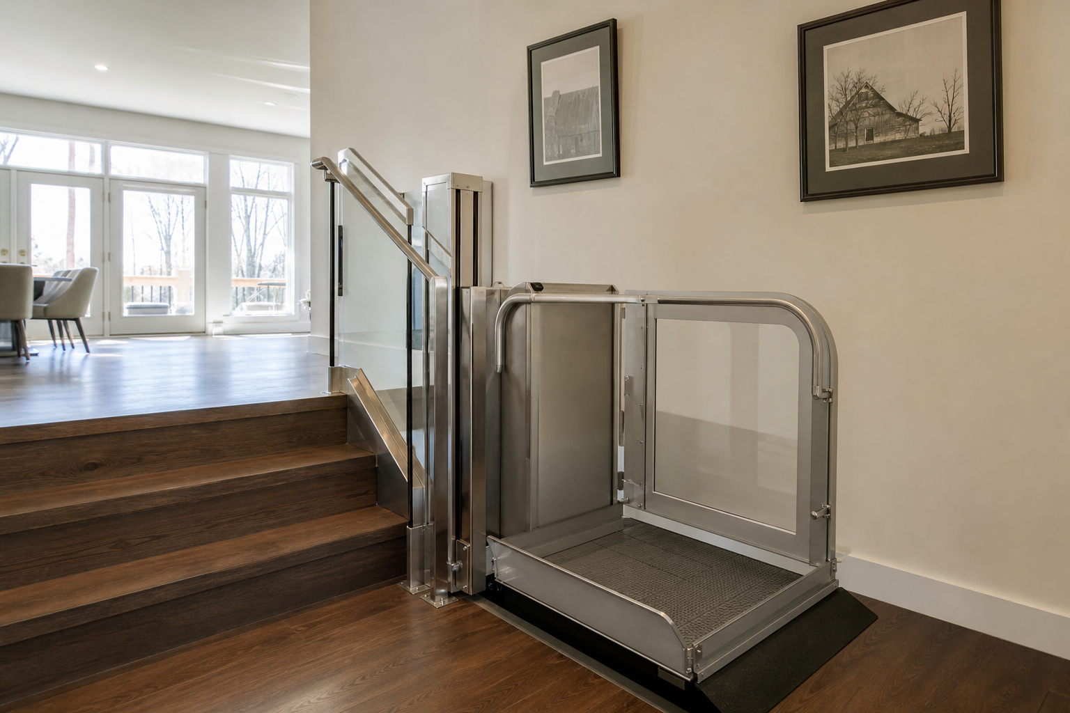 Salvaescaleras y plataforma elevadora para portal adaptado - ISAR Reformas